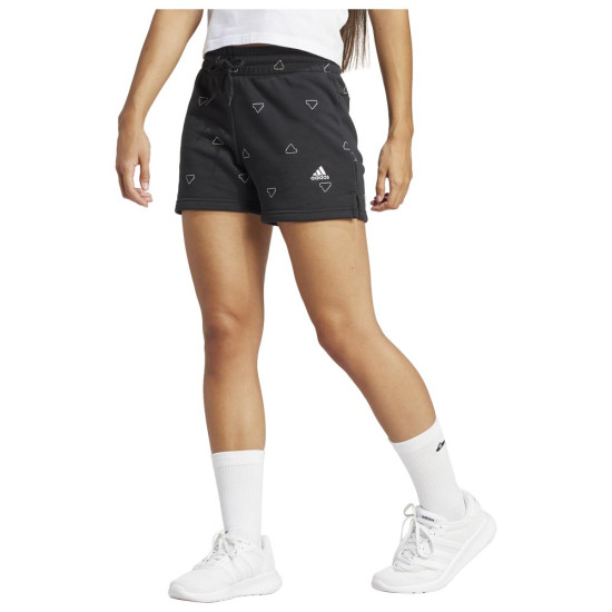 Adidas Γυναικείο σορτς Essentials Monogram Fleece Graphic Shorts Adidas Γυναικείο σορτς Essentials Monogram Fleece Graphic Shorts